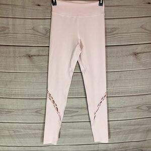 Kendall + Kylie Pink Lattice High Waist Leggings